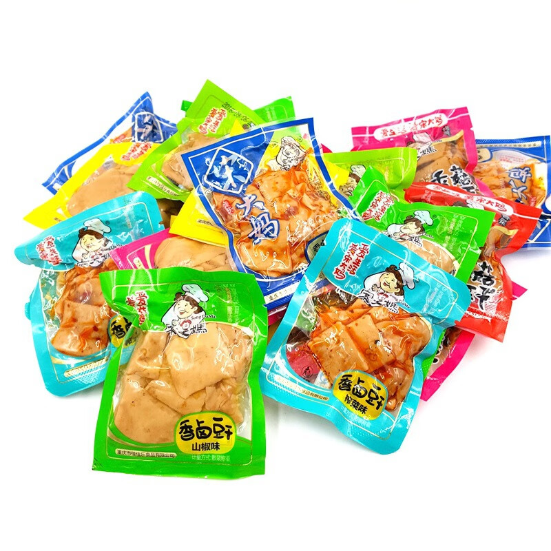 豆干 一袋裝盡五湖四海味，香辣麻辣鹵香總相宜